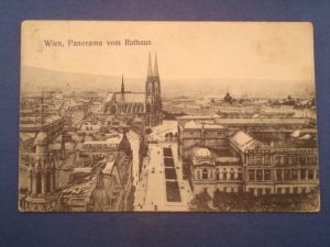 Австрия, Вена, панорама у Ратуши ХХ в. (ПК) ― Антикварно-нумизматический центр "Пава" | интернет-магазин