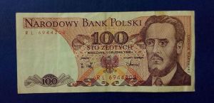 Польша, 100 злотых 1988 г.