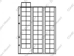 лист для альбома с кольцевым механизмом, 60 ячеек, скользящие, 23 мм х 21 мм.